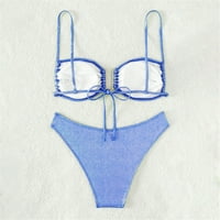 Ženski dizajn visokog struka u obliku dizajna čipka u obliku bikini set kupaći kostim sportove ispod