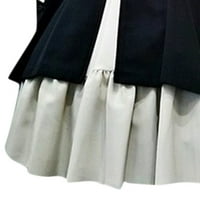 WAVSUF haljine za žene plus veličine odijela su vintage ruffled s dugim rukavima ljeti i pad čišćenja