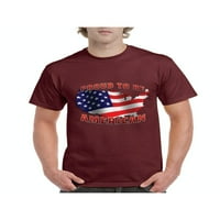 - Muška majica kratki rukav - Amerikanac ponosan na zastavu SAD