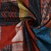 Borniu Žene Ljetni vrhovi, majice za žene, modne ženske ležerne majice Vintage etničko print rukave