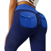 Ženske joge hlače visoki struk Slim Fit Patchwork pune dužine Aktivne hlače sa džepovima Tummy Control vježbanje vježbanje za zatvaranje na klirensu