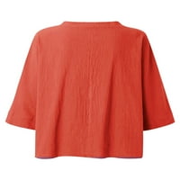 Ženski zaljubljeni majica za valentinovo bluza V-izrez bluza narandžasta 5xl