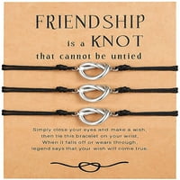 Sincere Love Knot Infinity narukvica za žene Najbolji prijatelji Prijatelji Prijateljstvo Udaljenost