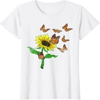 Ženski cvjetni cvjetovi leptira priroda leptir suncokret majica