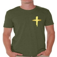 Awkward Styles Golden Cross Majica za muškarce Christian Muške košulje Christian Cross Odeća za muškarce