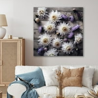 Dizajdbal Bijeli snovi lavande cvjetna lavanda zidna umjetnička umetnost dnevna soba