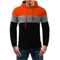 Leey-World Muške dukserice Muška četvrtina Zip Termalni džemper, zima lagana mekana pulover dukserica narančasta, 5xl