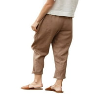 Žene Casual džepove Hlače Čvrsto boje Elastični struk Duksevi za odmor Holiday Pješačenje Ravne noge