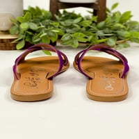 Sanviglor dame stopala otvorene nožne ploče s klizanjem na ljetnim cipelama dnevno modne udobne papuče
