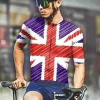 Muške majice Britanska zastava Slim Ležerne prilike prozračne majice kratkih rukava Biciklistička jakna