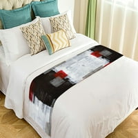 Crvena i siva apstraktna umjetnička slika za slikar za crtanje kreveta za krevet
