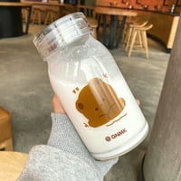 DSSeng 450ml Slatke boce vode crtani medvjed kawaii vodena boca prijenosni mliječni sok od staklenog voda za djevojčice, BPA besplatno, nepropusnost