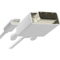 Unirise 6ft USB tipa C do DVI-D Dual Link Muški kabel - bijeli