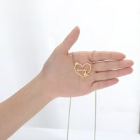Naziv Prilagođeni ogrlica prilagođeno ime Love Heart Privjesak Personalizirani naziv Kruna Leptir ogrlica