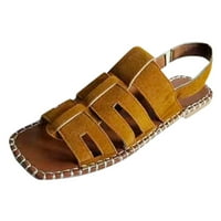 DMQupv sandale za žene za žene ravne otvorene nožne prste ljetne casual udobne plažne putničke cipele