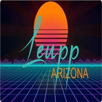 Leupp Arizona Vinil Decal Stiker Retro Neon Dizajn