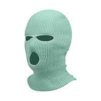MLQIDK 3-rupa pletena pokrivačka skija za skijanje sa punim lica, zimska balaclava toplo pletena maska