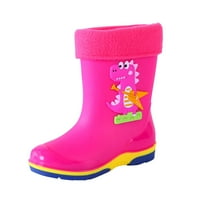 KPOPLK TODDLER Rain čizme za dječake Djevojke Pamučne princeze Cipele crtani kišni cipele za djecu