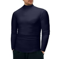 Muška vještina za vježbanje Zimska topla niska ovratnica modna termalna rublja Osnovni obični pulover