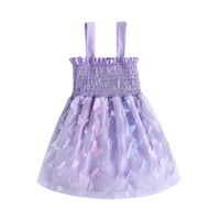 Djevojke toddlera haljine bez rukava 3D leptir Tulle princeze Drvene haljine za djevojke