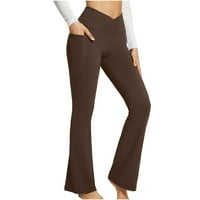 Aoochasliy Clearence Yoga hlače za žene Atletska djeluje sportske gamaše visoke struke joga pantalona