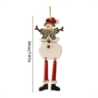 Božićni ukrasi Drveni obojeni crtež za snjegović viseći privjesci za božićne ukrase drva Božićne babele
