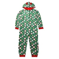Usklađivanje porodične pidžame setovi Božićne PJ-ove spavanja s dugim rukavima na dugim rukavima kapuljače