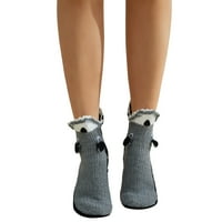 Komoo Unise Knit Smiješne životinjske čarape 3D Novelty morski pas krokodil čarape vunene zimske tople