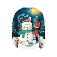 Muški ružni božićni džemper Zimski tisak Udobne prevelike masne modne modne dukseve na klirensu