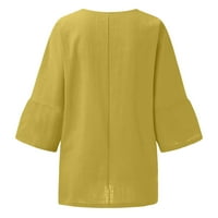 Bluze za žene Dressy Casual Ljeto rukav posada modne cvjetne grafičke tee vrhovi za odmor Loose Comfy