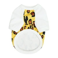 OPVISE PET majica kratkih rukava o izrez Leopard Print Proljeće Ljeto Mali srednje pse Puppy majica