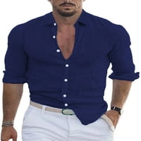 MUŠKI BLOUSE BLUGE BLOUSE SWIrts Slim Fit majica Plaža Majica Navy Blue S