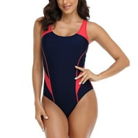 Bacoc Jedan kupaći kostimi Žene Žene kupaći kupaći kupaći kupaći kostimi Skalopirani okrugli vrat Niski