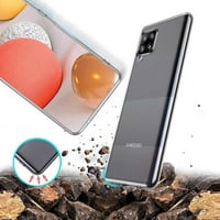 Slim-Fit Flexible TPU gel futrola za telefon za Samsung Galaxy A12, sa zaštitnim zaslonom od kaljenog stakla
