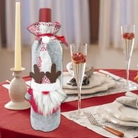 Božićni stil vina pokrivač za boce svečana fade-manje divna osjetljiva ukrasna tkanina bez lica za lutke