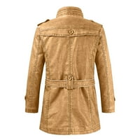 Muška PU kožna jakna kauzal Fau Bomber Motociklistička jakna Slim Fit patentni zatvarač Bintage Warm Coat
