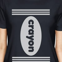 Grayon Womens Mornarstvena grafička majica Okrugli vrat Halloween majica