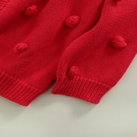 Kiapeise Jesen zimske djevojke Klizne džemper kardigan čvrste dugih rukava s poplavama plišane kuglične