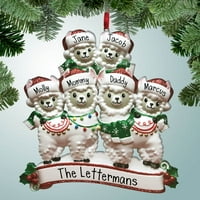 Personalizirana porodica Llama - Božićni ukras