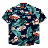 CAPREZE MENS BLOUSE kratki rukav ljetni košulje dolje dolje na vrhu havajska majica rever vrat majica