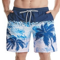 Groanlook Men Classic Fit s džepovima Ljetne kratke hlače Cvjetni print ravno noga plaža Hlače za plažu