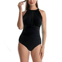 Žene Jedno kupaće komič Control Halter Monokini tulle kupaći kostimi Brzo suhog kupaćih kostimih letnji