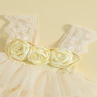 TODDLER Baby Girls Ljetna haljina Dječja Djevojka bez rukava 3D cvjetna haljina za cvijeće A-obložena