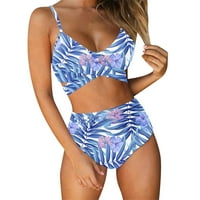 Ženski kupaći kostim za kupanje Struk Criss tiskani visoko cvjetni kupaći kostimi Tankinis set