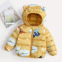 Dječaci Dječji zimski kamuflažni crtani printoni kaput medvjeda uši kaputarska jakna zadebljana vjetra