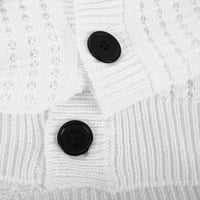 Muški pukotinski pleteni džemper Cardigan Outerwear kabel pletena vuna labava učvršćuje se puni kardiganski