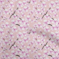 Onuone viskozne šifonske ružičaste ružičaste tkanine akvarel cvjetni šivaći zanatske projekte Tkanini