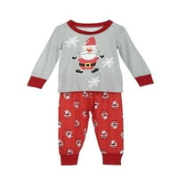 MA & Baby Božićni podudaranje porodice pidžame set Santa Claus Obiteljski salon za spavanje noćne odjeće