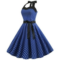 Ljetne maxi haljine za ženske prodajne klirence moda Žene Line Flare Vintage haljina Halter Bowknot