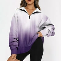 Pulover džemperi za žene Pola zip pulover Fleece Quart up up dukseve pada modne odjeće Trendi odjeća,